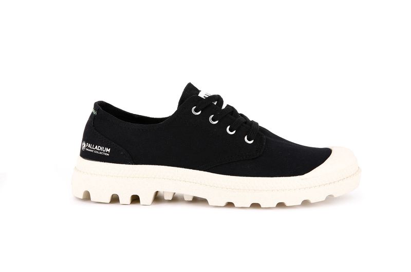 Women\'s Palladium Pampa Oxford Organic Ii Low Tops Black | UAE  JWHGQ2065