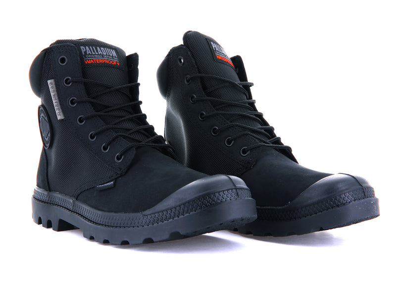 Women's Palladium Pampa Sc Wpn U-S Boots Black | UAE  JKWPA7936