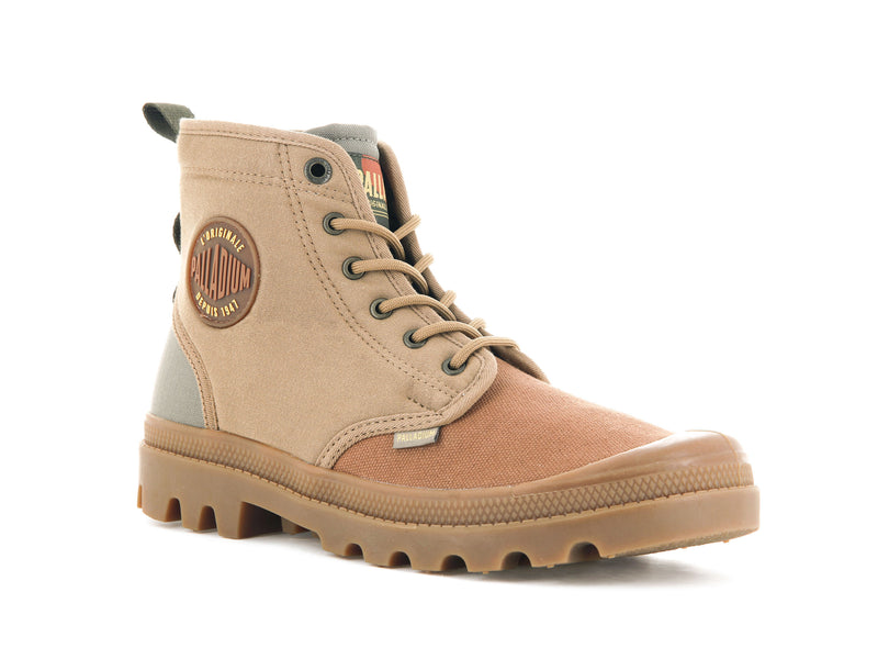 Women's Palladium Pampa Shade 75th Boots Brown | UAE  KMRDE6974