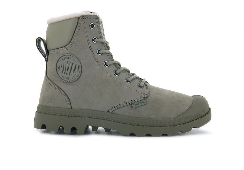 Women\'s Palladium Pampa Sport Cuff Wps Boots Olive | UAE  CBMJR9645