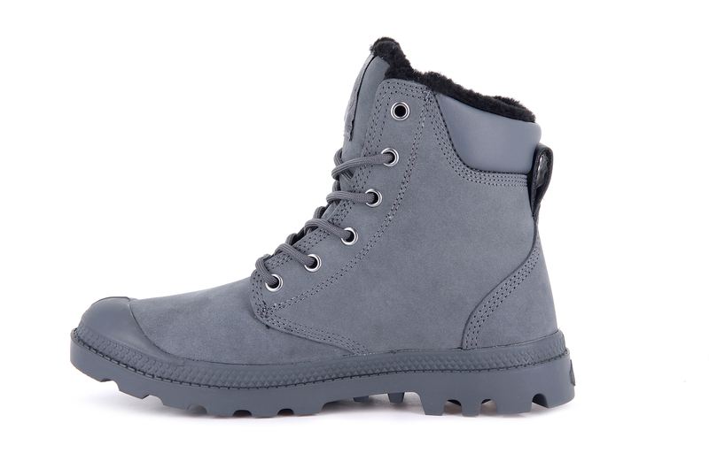 Women's Palladium Pampa Sport Cuff Wps Boots Dark Grey | UAE  JAVNY3896