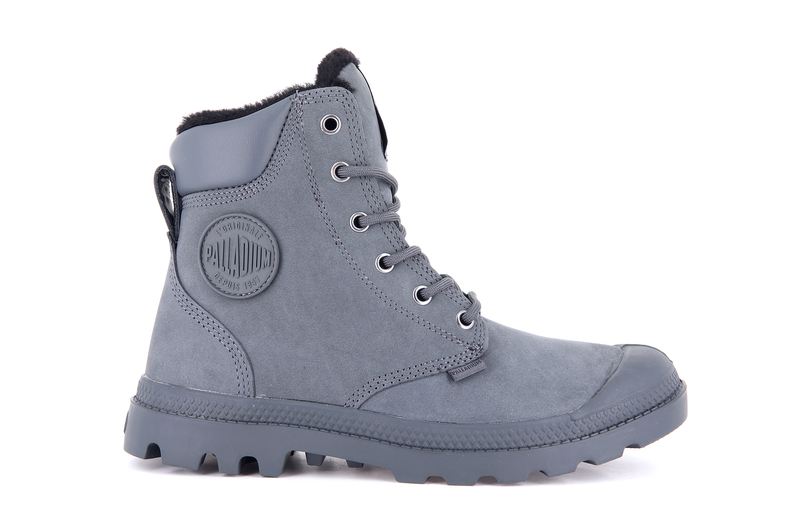 Women\'s Palladium Pampa Sport Cuff Wps High Tops Dark Grey | UAE  MBVHU7548