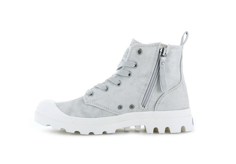 Women's Palladium Pampa Zip Desertwash Boots Grey | UAE  JCINO1320