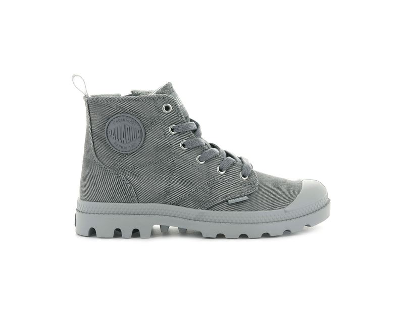 Women\'s Palladium Pampa Zip Desertwash Boots Dark Grey | UAE  SZLMJ0524