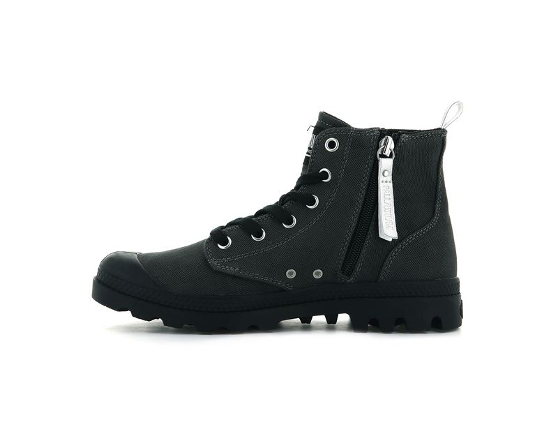 Women's Palladium Pampa Zip Desertwash High Tops Black | UAE  NVWBJ5829