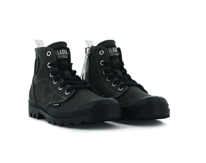 Women's Palladium Pampa Zip Desertwash High Tops Black | UAE  NVWBJ5829