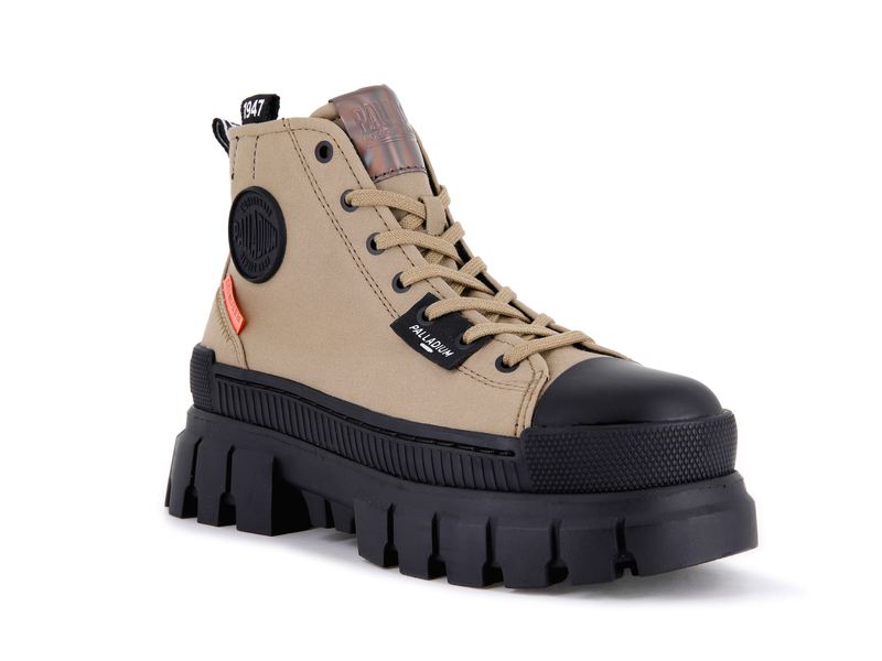 Women's Palladium Revolt Hi Tx High Tops Brown | UAE  ZNDJG8214