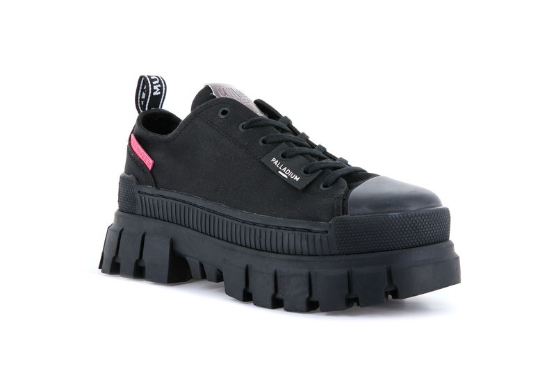 Women's Palladium Revolt Lo Tx Low Tops Black | UAE  QOXBJ4357