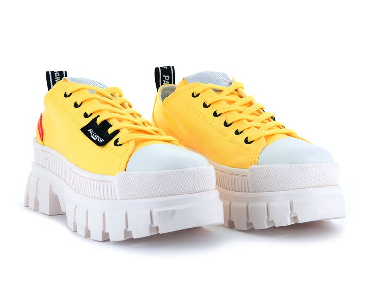 Women's Palladium Revolt Lo Tx Low Tops Yellow | UAE  UEHMZ0846