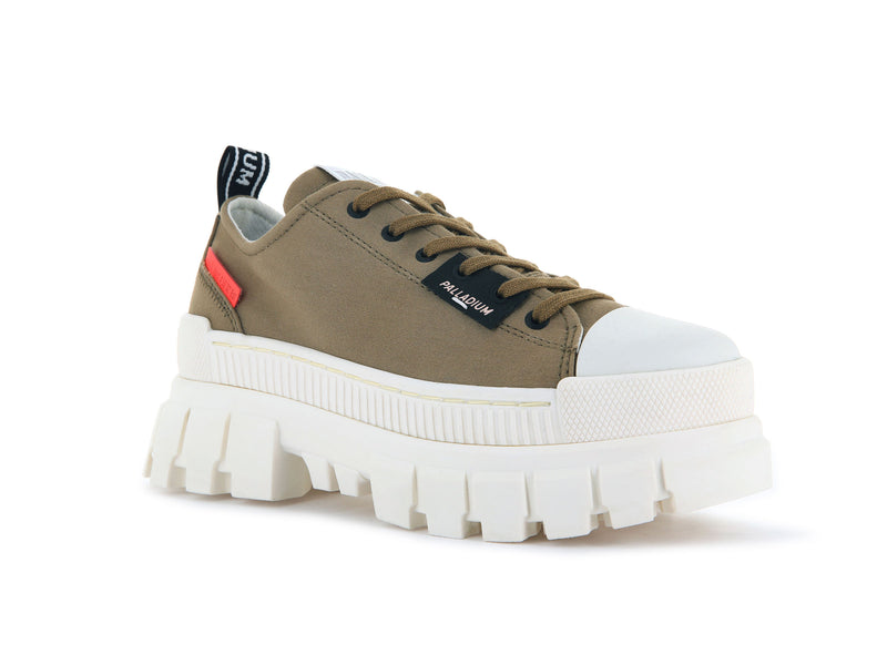 Women's Palladium Revolt Lo Tx Low Tops Olive | UAE  UPOGH6723