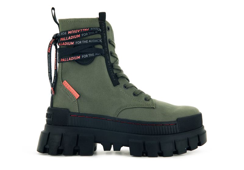 Women\'s Palladium Revolt Tx Boots Olive | UAE  HIUVR3542