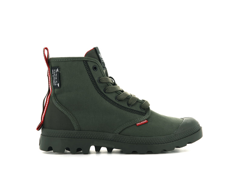 Kids' Palladium Pampa Dare 2 Survive Boots Olive | UAE HEDTK7164