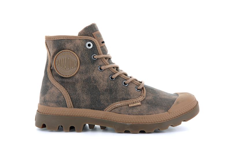 Kids' Palladium Pampa Hi Wax Boots Brown | UAE CAFBO0453