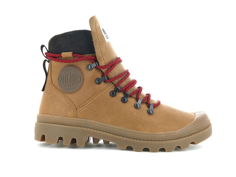 Men's Palladium Legion Hiker Boots Brown | UAE WPTNC3895