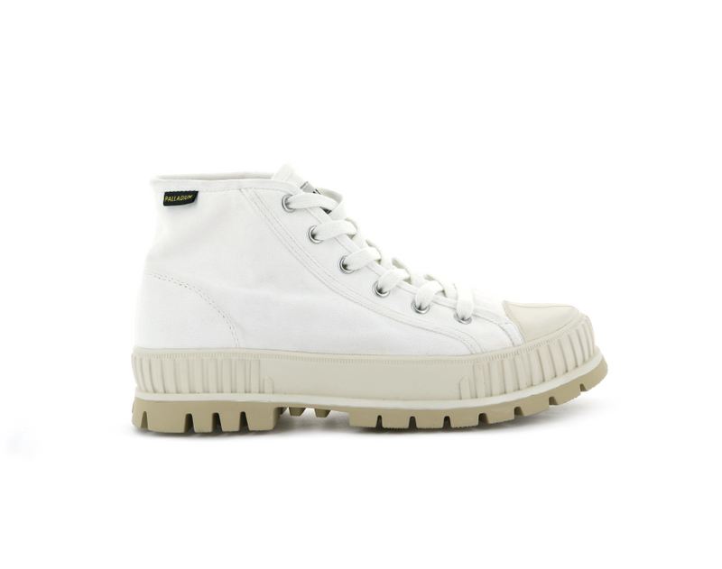 Men's Palladium Pallashock Mid Og High Tops White | UAE SCKYJ2391