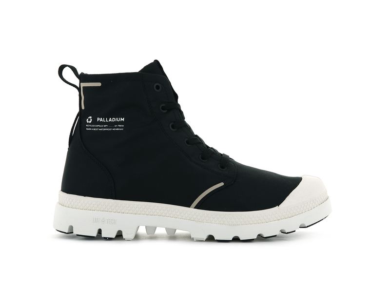 Men's Palladium Pampa Lite+ Recycle Wp+ High Tops Black | UAE LKIOS1273