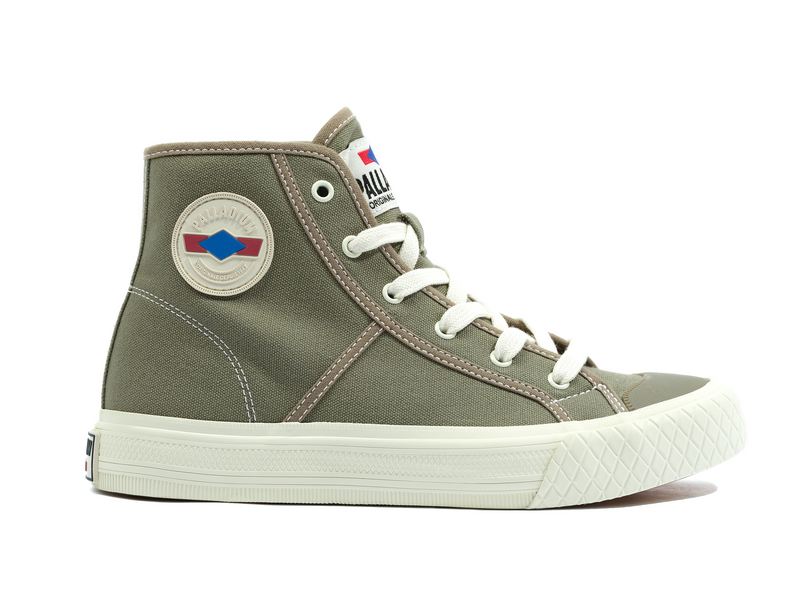 Women's Palladium Palla Louvel High Tops Olive | UAE WXTYD1380