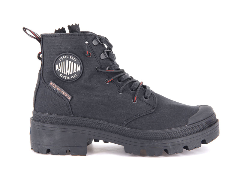 Women's Palladium Pallabase Metro Boots Black | UAE TCSOL3078