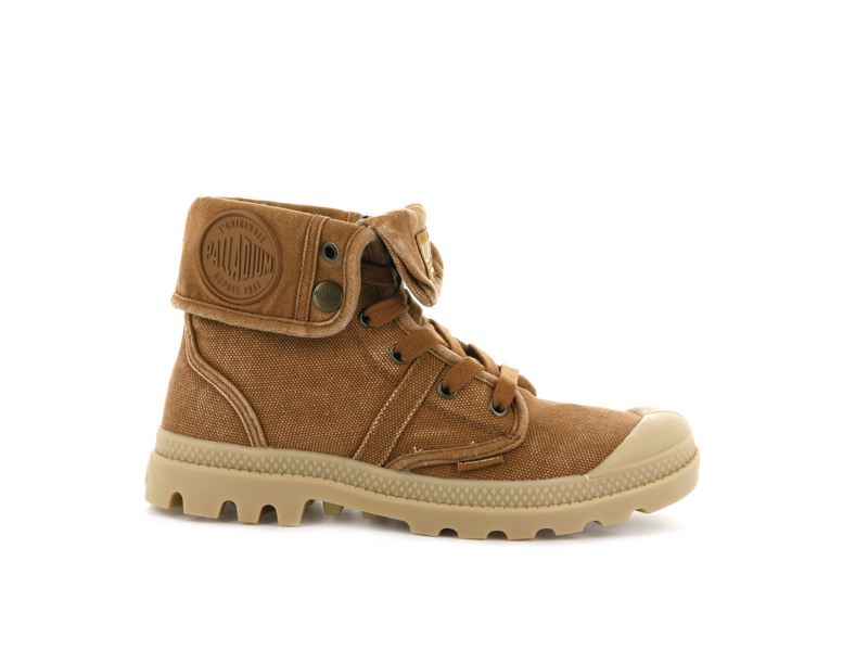 Women's Palladium Pallabrousse Baggy High Tops Brown | UAE IOKCH5620