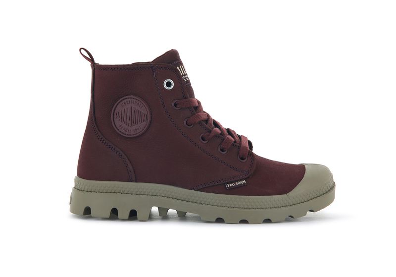 Women's Palladium Pampa Hi Zip Sl Boots Chocolate | UAE WNAMI4893