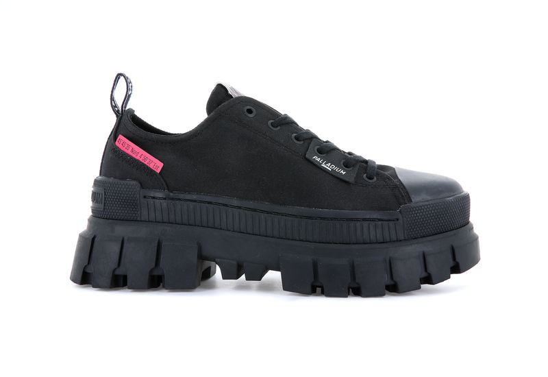 Women's Palladium Revolt Lo Tx Low Tops Black | UAE QOXBJ4357