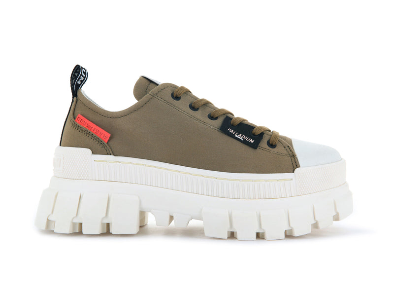 Women's Palladium Revolt Lo Tx Low Tops Olive | UAE UPOGH6723